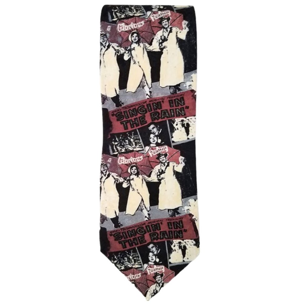 AMERICAN FILM CLASSICS Men's Tie "Singin In The Rain" 100% Silk Vintage 1992